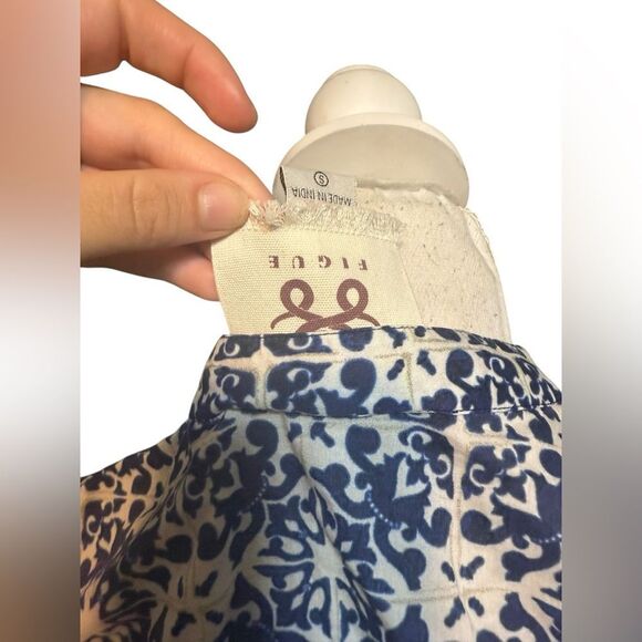 Figue Artisian Lulie Tunic Sequined Top block print small - Picture 4 of 5